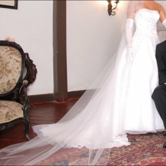 Make me an offerOleg Cassini Wedding dress Size 4 - Picture 7 of 8